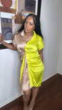 The “ Marini” Silk Neon Dress