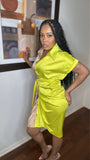 The “ Marini” Silk Neon Dress