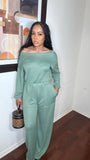 The “Simple Girl” Sage Jumpsuit