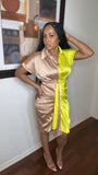 The “ Marini” Silk Neon Dress