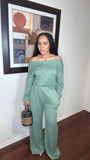 The “Simple Girl” Sage Jumpsuit